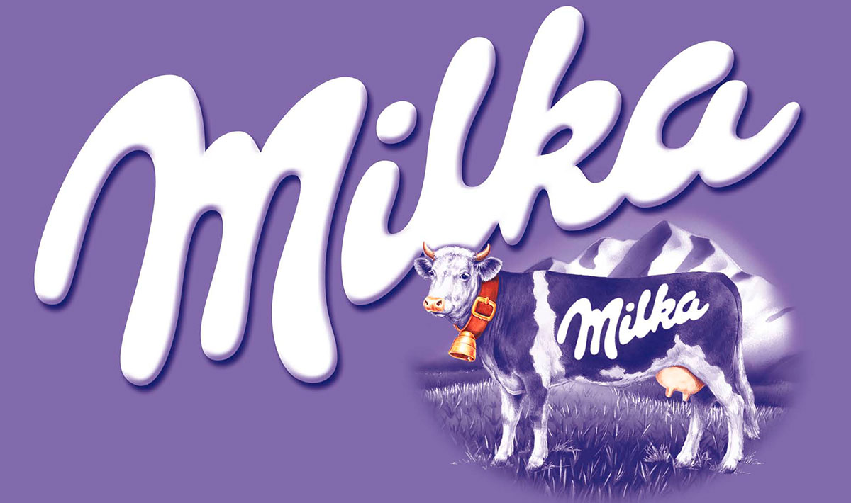 Фіолетовий колір у рекламі "Milka"